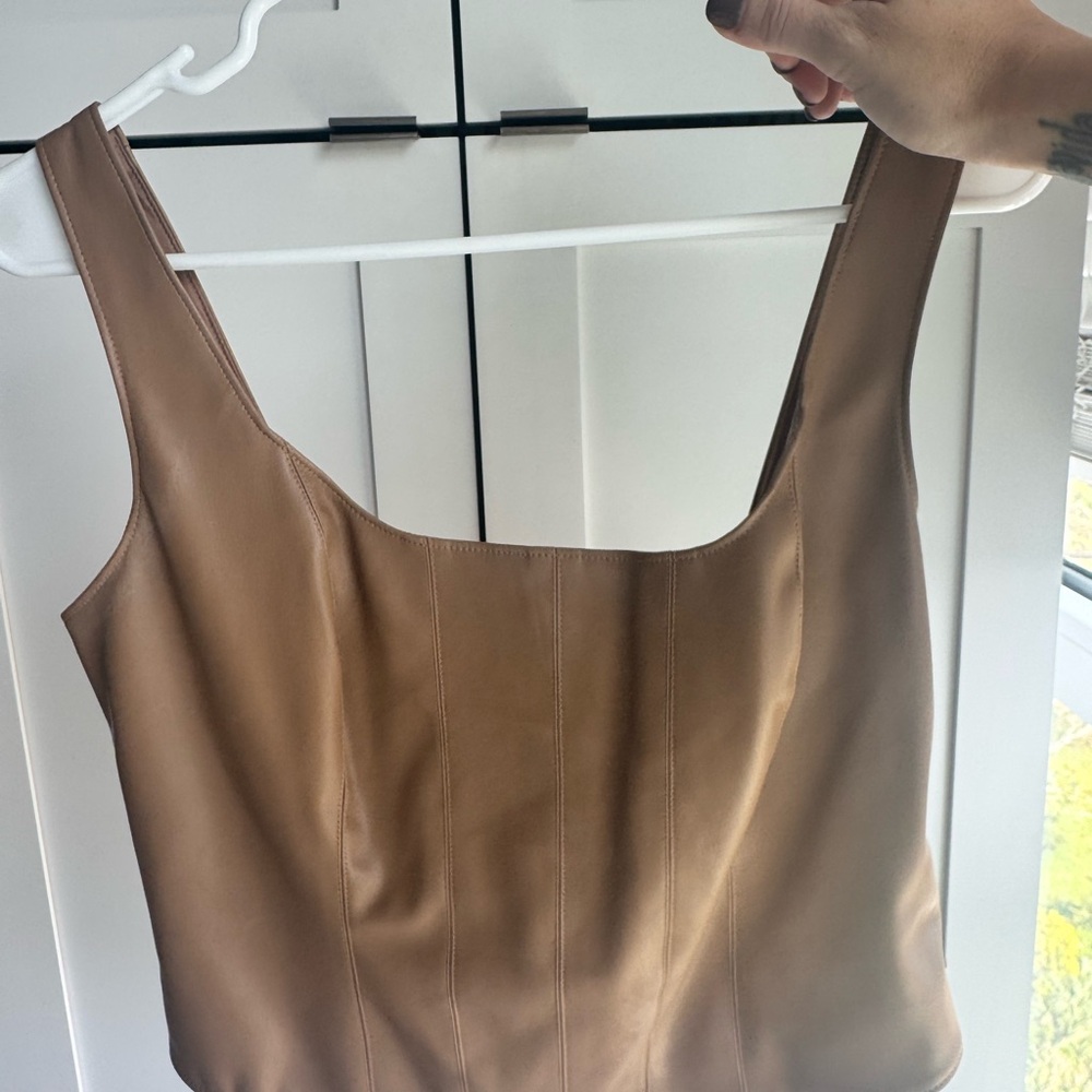 Abercrombie & Fitch Tan Crop Top